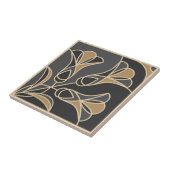 Art Deco Tile Floral. Bluebell-Blume 2 Fliese (Seite)