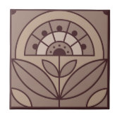 Art Deco Tile Floral (Mandelfrost) Fliese (Vorderseite)