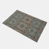 Art Deco Tile Floral (Steinbucht und Sandale) Fußmatte (Schrägansicht)