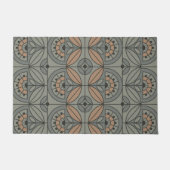 Art Deco Tile Floral (Steinbucht und Sandale) Fußmatte (Vorderseite)