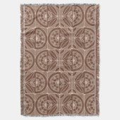 Art Deco Tile Floral (Terracota) Decke (Vorderseite Vertikal)