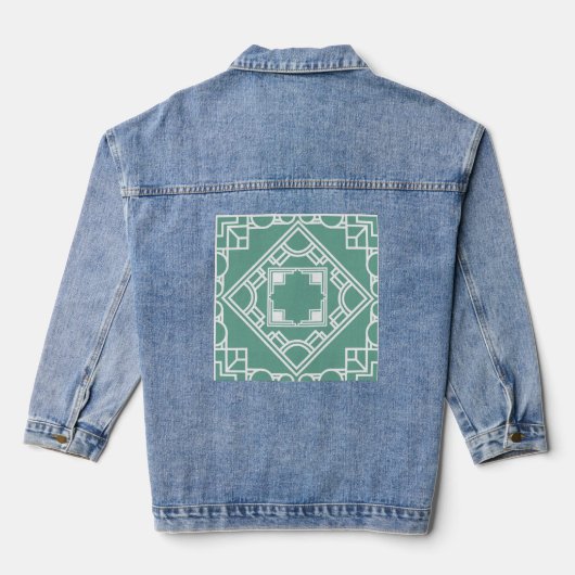 Art Deco Tile Jeansjacke (Rückseite)