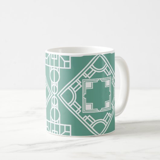 Art Deco Tile Kaffeetasse (VorderseiteRechts)
