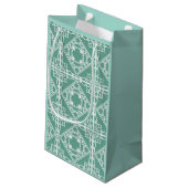 Art Deco Tile Kleine Geschenktüte (Rückseite Schrägansicht)