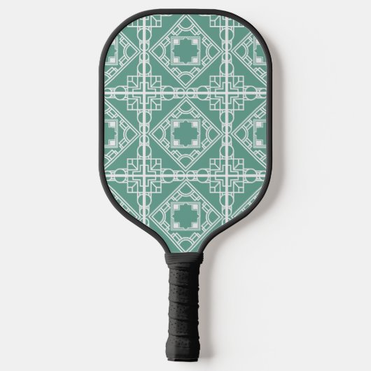 Art Deco Tile Pickleball Schläger (Rückseite)