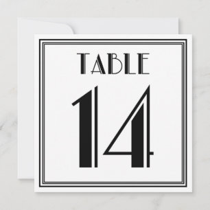 Art Deco Tisch Nummer 14 Einladung