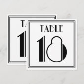 Art Deco Tisch Nummer 18 Einladung (Vorne/Hinten)