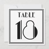 Art Deco Tisch Nummer 18 Einladung (Rückseite)
