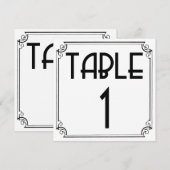 Art Deco Tisch Nummer 1 Einladung (Vorne/Hinten)