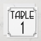 Art Deco Tisch Nummer 1 Einladung (Rückseite)