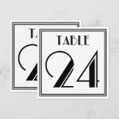 Art Deco Tisch Nummer 24 Einladung (Vorne/Hinten)