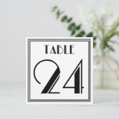 Art Deco Tisch Nummer 24 Einladung (Stehend Vorderseite)