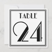 Art Deco Tisch Nummer 24 Einladung (Rückseite)