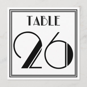 Art Deco Tisch Nummer 26 Einladung