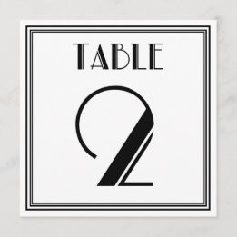 Art Deco Tisch Nummer 2 Einladung
