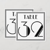 Art Deco Tisch Nummer 32 Einladung (Vorne/Hinten)
