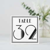 Art Deco Tisch Nummer 32 Einladung (Stehend Vorderseite)