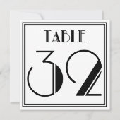 Art Deco Tisch Nummer 32 Einladung (Rückseite)