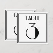Art Deco Tisch Nummer 3 Einladung (Vorne/Hinten)