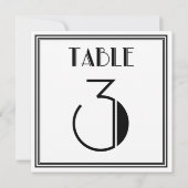 Art Deco Tisch Nummer 3 Einladung (Rückseite)