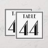 Art Deco Tisch Nummer 44 Einladung (Vorne/Hinten)