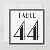 Art Deco Tisch Nummer 44 Einladung (Rückseite)