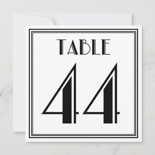 Art Deco Tisch Nummer 44 Einladung (Vorderseite)