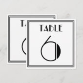Art Deco Tisch Nummer 6 Einladung (Vorne/Hinten)