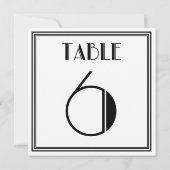 Art Deco Tisch Nummer 6 Einladung (Rückseite)