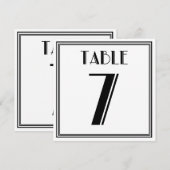 Art Deco Tisch Nummer 7 Einladung (Vorne/Hinten)