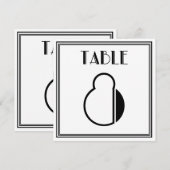 Art Deco Tisch Nummer 8 Einladung (Vorne/Hinten)