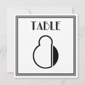 Art Deco Tisch Nummer 8 Einladung (Rückseite)
