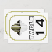 Art Deco Tischnummer (Vorne/Hinten)