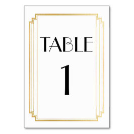 Art Déco Tischnummer