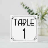 Art Deco Tischnummer 1 (Stehend Vorderseite)