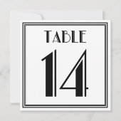 Art-Deco-Tischnummer 14 Einladung (Vorderseite)