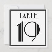 Art Deco Tischnummer 19 (Rückseite)