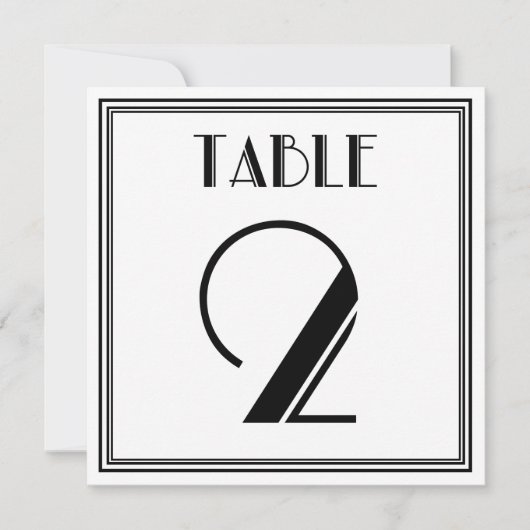 Art Deco Tischnummer 2 (Vorderseite)