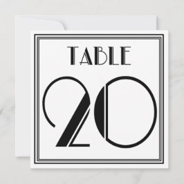 Art-Deco-Tischnummer 20 Einladung