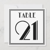 Art-Deco-Tischnummer 21 Einladung (Rückseite)