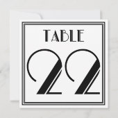Art-Deco-Tischnummer 22 Einladung (Rückseite)