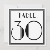 Art-Deco-Tischnummer 30 Einladung (Vorderseite)