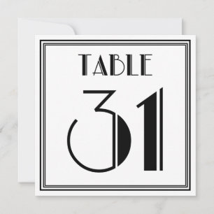 Art Deco Tischnummer 31