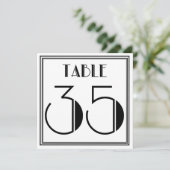 Art-Deco-Tischnummer 35 Einladung (Stehend Vorderseite)