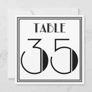 Art-Deco-Tischnummer 35 Einladung
