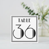 Art-Deco-Tischnummer 36 Einladung (Stehend Vorderseite)