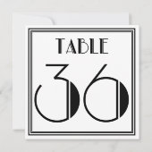 Art-Deco-Tischnummer 36 Einladung (Rückseite)