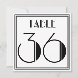 Art-Deco-Tischnummer 36 Einladung