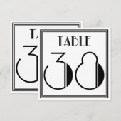 Art-Deco-Tischnummer 38 Einladung (Vorne/Hinten)