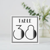 Art-Deco-Tischnummer 38 Einladung (Stehend Vorderseite)